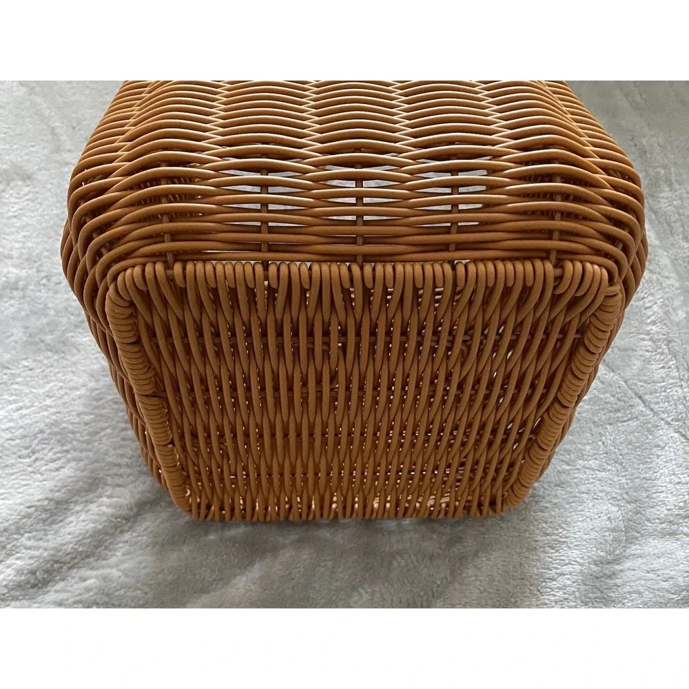 Bunny Woven Basket Rabbit Nordic Easter Tote Kawaii Cottagecore Storage Decor